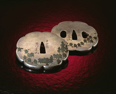 Tsuba Zwaardbeschermer, Edo Periode (1603-1867) door Japanese School